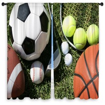 Sports Equipment Window Curtains 4437974