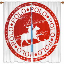 Sports Stamp - Polo Window Curtains 67581503