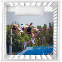 Sportswoman Jumps In Height Nursery Decor 65520375