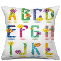 Spring Alphabet Full Set Letters A - L Pillows 3541657