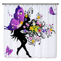 Spring Fairy With Colorful Wings Bath Decor 20929088