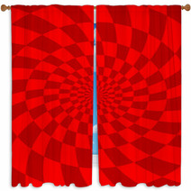 Square_Radial_2_Red Window Curtains 57046663