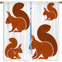 Squirrel Window Curtains 78830089
