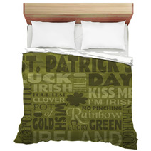 St. Patrick's Day Greeting Card Bedding 49019312