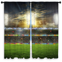 Stadium With Fans Window Curtains 65621726