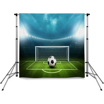 Stadium With Soccer Ball Backdrops 65375769