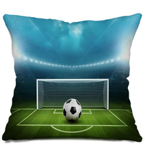Stadium With Soccer Ball Pillows 65375769