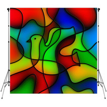Stained Glass Dove Backdrops 66738953