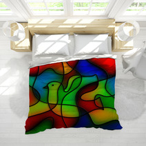 Stained Glass Dove Bedding 66738953