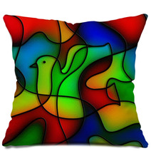 Stained Glass Dove Pillows 66738953