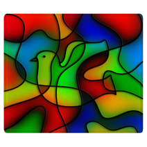Stained Glass Dove Rugs 66738953