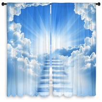 Stairs In Sky Window Curtains 21209949