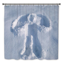 Stamp On Pole Snow Like Angel Wings Bath Decor 30813917