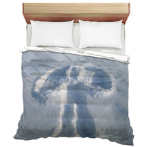 Stamp On Pole Snow Like Angel Wings Bedding 30813917