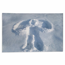 Stamp On Pole Snow Like Angel Wings Rugs 30813917