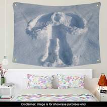 Stamp On Pole Snow Like Angel Wings Wall Art 30813917