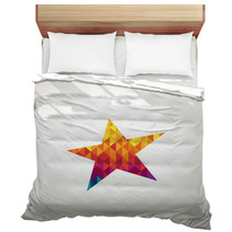 Star Icon With Colorful Diamond Bedding 63019695