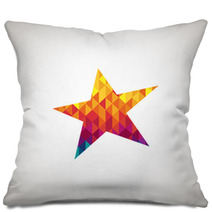 Star Icon With Colorful Diamond Pillows 63019695