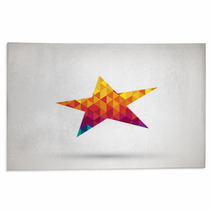 Star Icon With Colorful Diamond Rugs 63019695