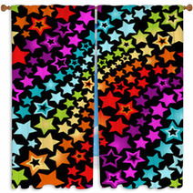 Star Seamless Background Window Curtains 45279042