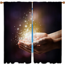 Stardust And Magic In Your Hands Window Curtains 56042086