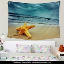 Starfish On The Tropical Beach Wall Art 9054631