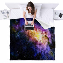 Starry Deep Outer Space Nebual And Galaxy Blankets 49383258