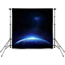 Stars And Earth Outer Space Glow Backdrops 60355973