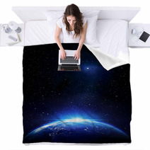 Stars And Earth Outer Space Glow Blankets 60355973