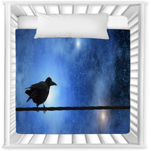 Stars And Tree With A Raven On It. Stars And Raven Are Taken Through My Telescope. Nursery Decor 86258535