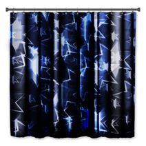 stars on the folds on a black background Bath Decor 52416784
