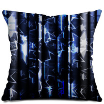 stars on the folds on a black background Pillows 52416784