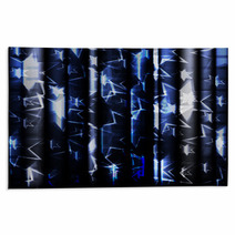 stars on the folds on a black background Rugs 52416784