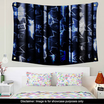 stars on the folds on a black background Wall Art 52416784