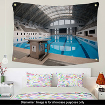 Starting Block No 1 In An Empty Swimming Pool Wall Art 71690293