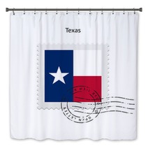 State Of Texas Flag Postage Stamp. Bath Decor 63022573