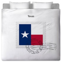 State Of Texas Flag Postage Stamp. Bedding 63022573