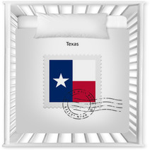 State Of Texas Flag Postage Stamp. Nursery Decor 63022573
