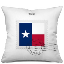 State Of Texas Flag Postage Stamp. Pillows 63022573