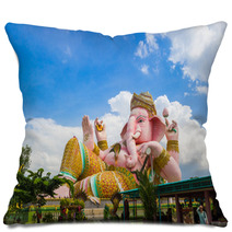 Statue Of Ganesha In Thailand Temple Pillows 68432010