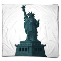Statue Of Liberty Isolated 3D Blankets 68198808