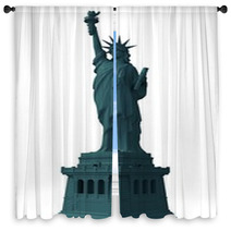 Statue Of Liberty Isolated 3D Window Curtains 68198808