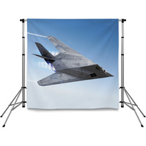 Stealth Aircraft Streaking Through The Sky Backdrops 75403728