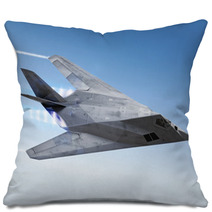 Stealth Aircraft Streaking Through The Sky Pillows 75403728