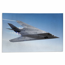 Stealth Aircraft Streaking Through The Sky Rugs 75403728
