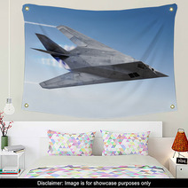 Stealth Aircraft Streaking Through The Sky Wall Art 75403728