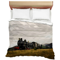 Steam Train In A Open Countryside Bedding 64426003