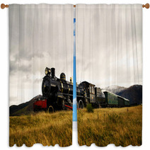 Steam Train In A Open Countryside Window Curtains 64426003