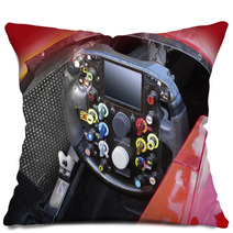 Steering Wheel In F1 Race Car Pillows 41212194