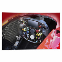 Steering Wheel In F1 Race Car Rugs 41212194